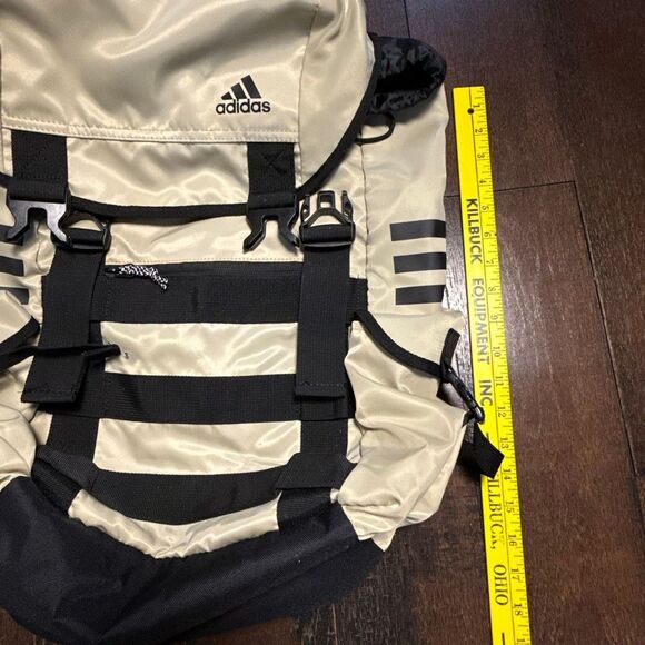 Adidas utility laptop backpack tan black school college hiking gym - Picture 6 of 8